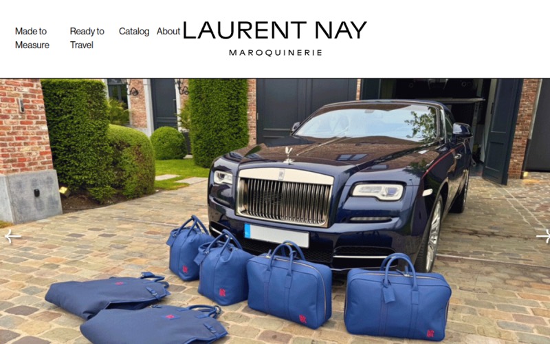 Aperçu du site Laurent Nay Maroquinerie (en cours)